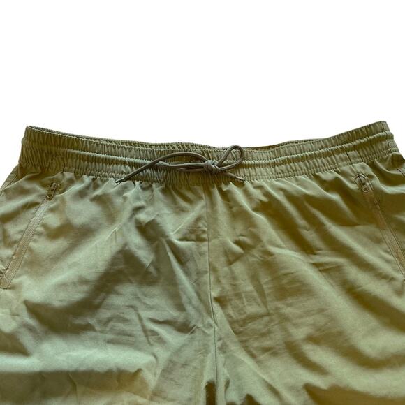 Embrace Life Athleisure Olive Green Elastic Drawstring Activewear Shorts 18 - Picture 2 of 5